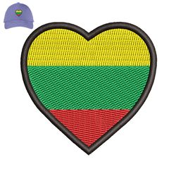 Flag of Lithuania Embroidery logo for Cap,logo Embroidery, Embroidery design, logo Nike Embroidery,logo Embroidery, Embr