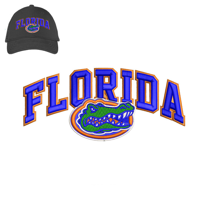 Florida 3d puff Embroidery logo for Cap..jpg