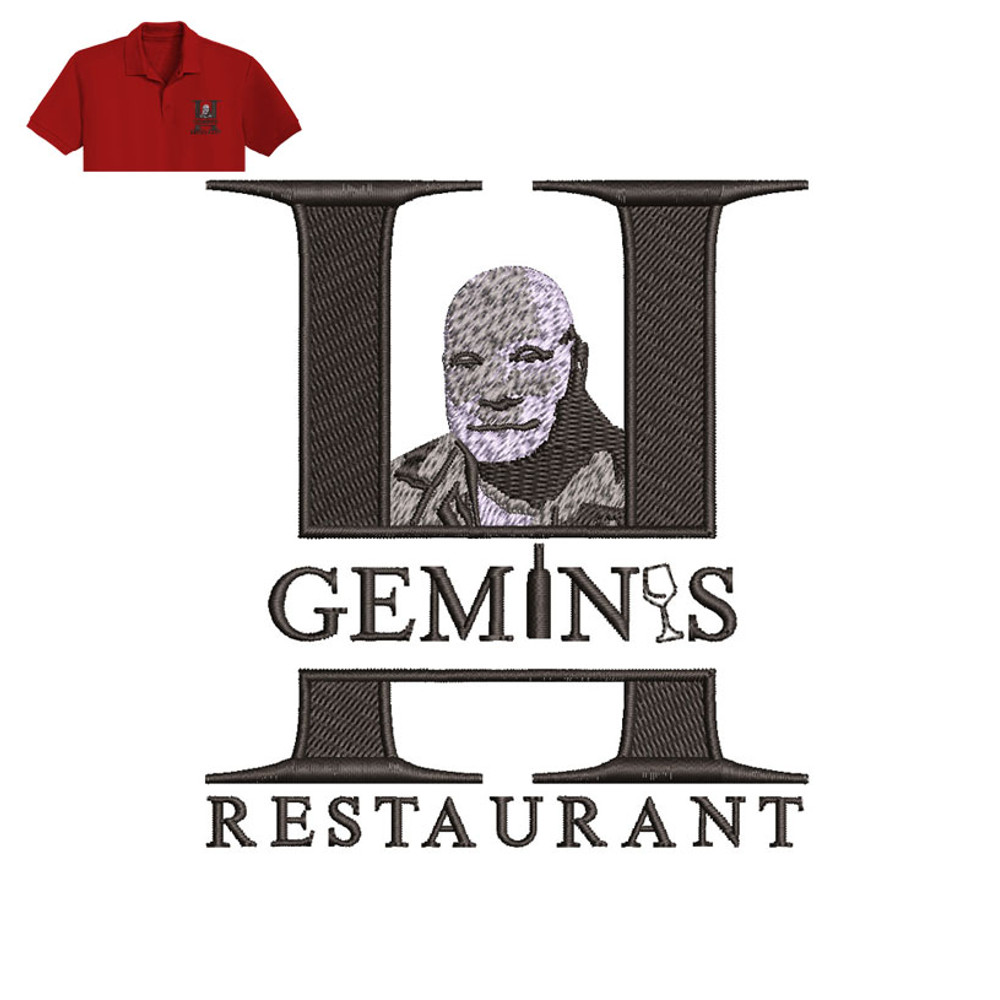 Geminis Restaurant Embroidery logo for Polo Shirt..jpg