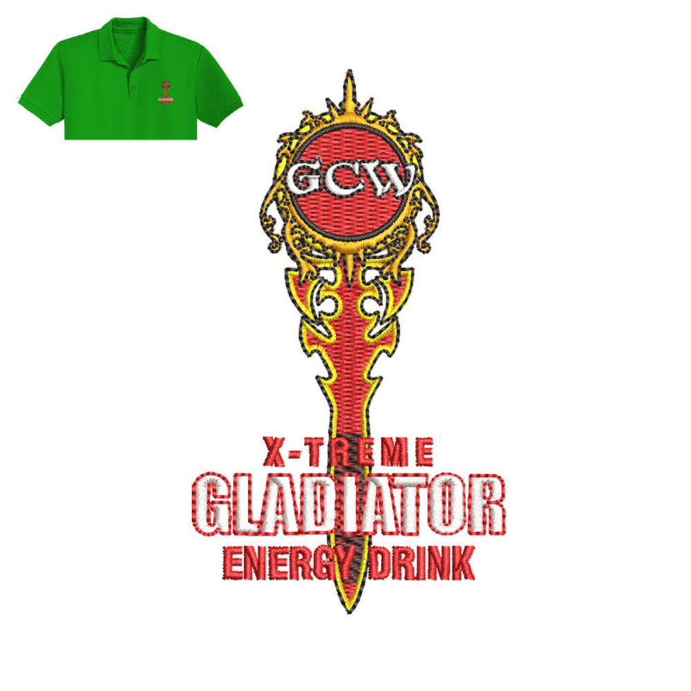 Gladiator Energy Drink Embroidery logo for Polo Shirt..jpg