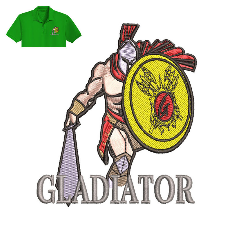 Gladiator Man Embroidery logo for Polo Shirt..jpg