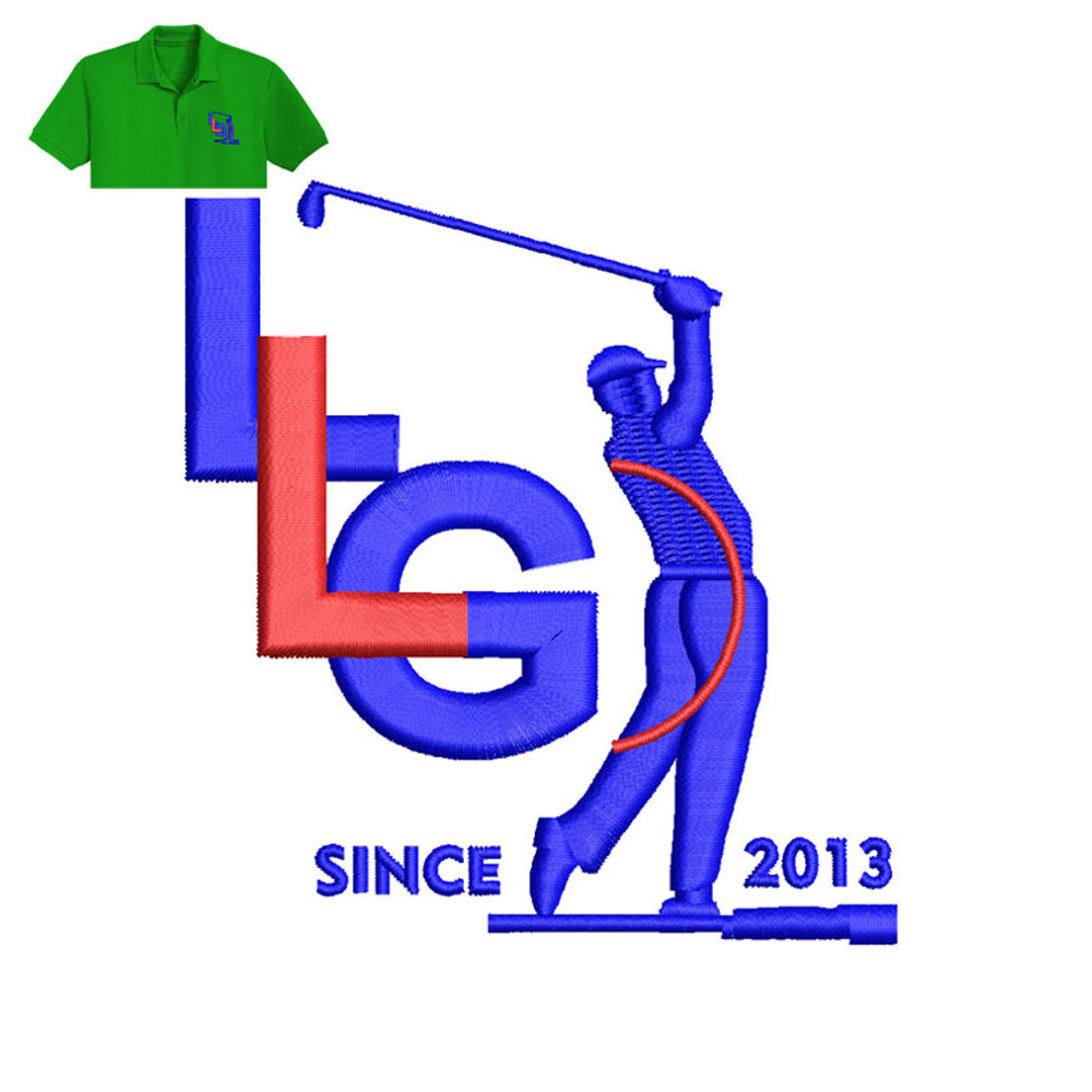 Golf Player Embroidery logo for Polo Shirt..jpg