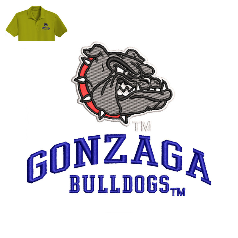 Gonzaga Bull Dogs Embroidery logo for Polo Shirt ..jpg