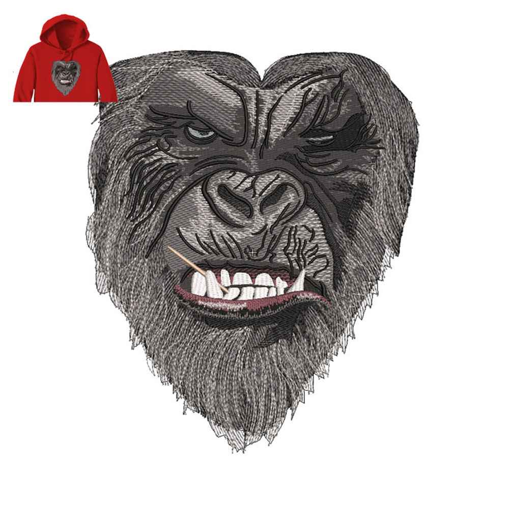 Gorilla stock Embroidery logo for Hoodie ..jpg