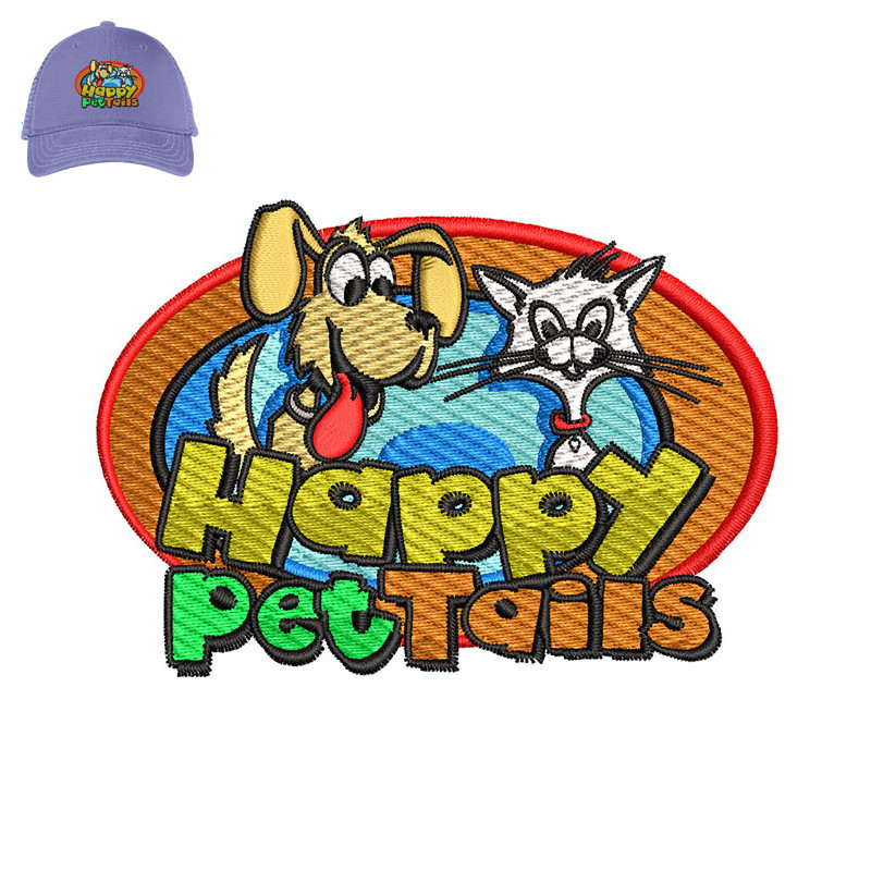 Happy Pet Tails Embroidery logo for Cap..jpg