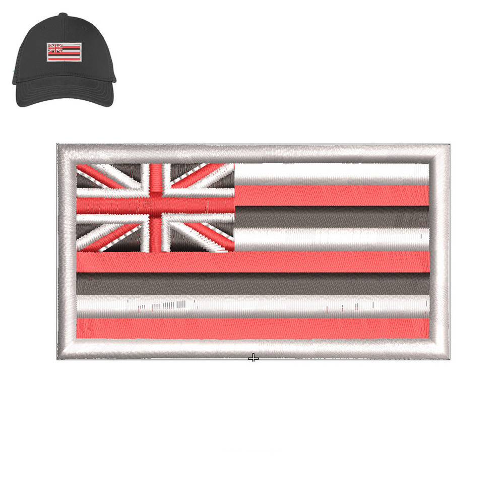 Hawaii Flag 3d puff Embroidery logo for Cap ..jpg