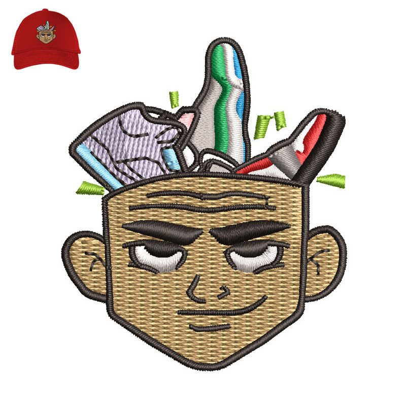 Head Showes Embroidery logo for Cap..jpg