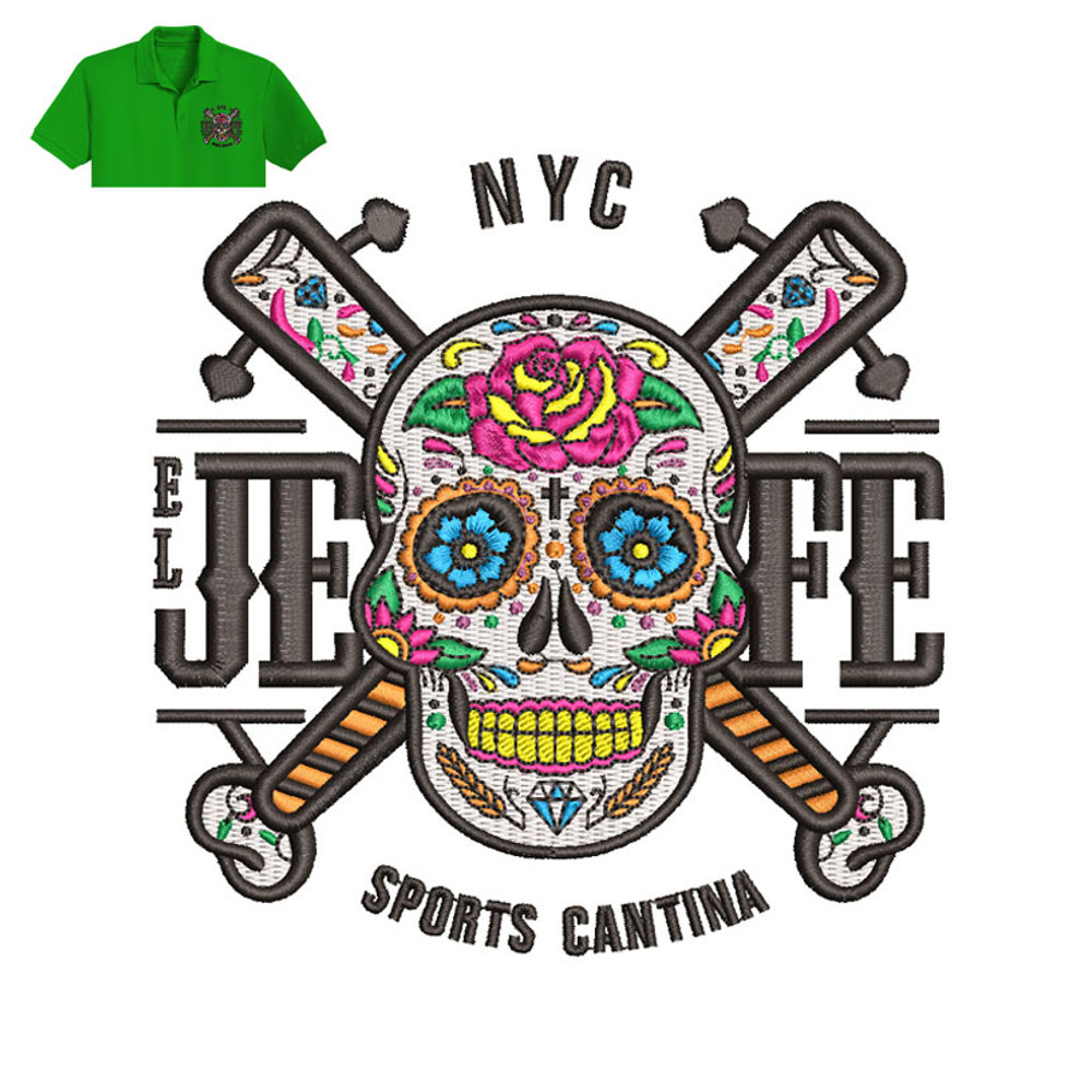 Jefe Sports Cantina Embroidery logo for Polo Shirt..jpg