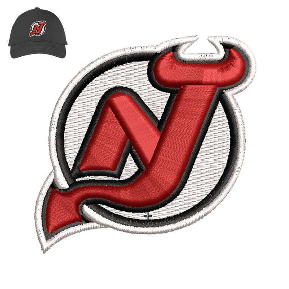 jersey devils 3d puff Embroidery logo for Cap..jpg