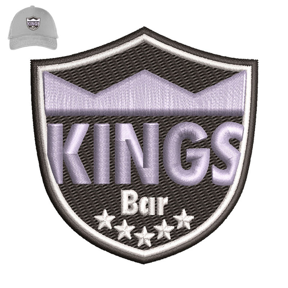 Kings Bar 3d Puff Embroidery logo for Cap..jpg