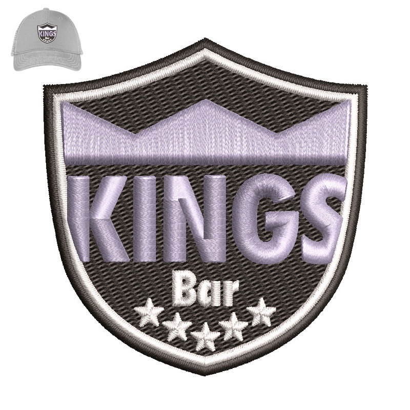 Kings Bar 3d Puff Embroidery logo for Cap..jpg