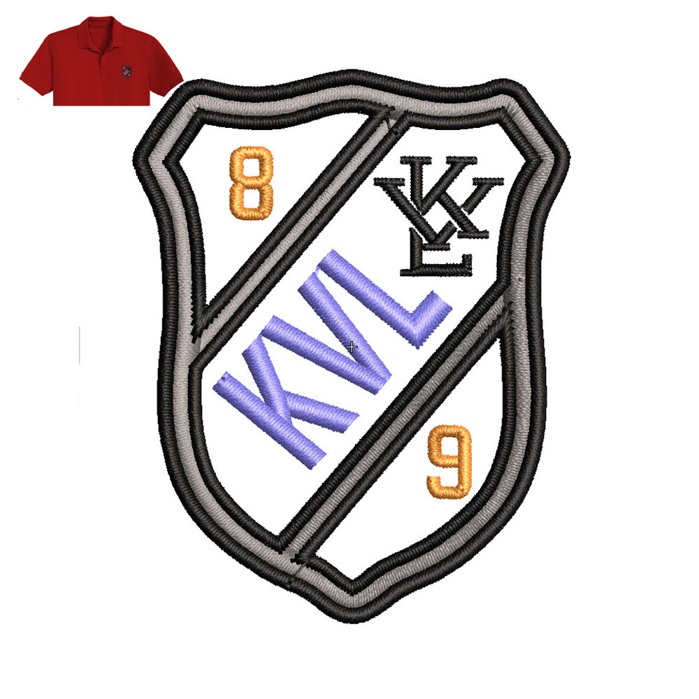 KVL patch Embroidery logo for Polo Shirt..jpg