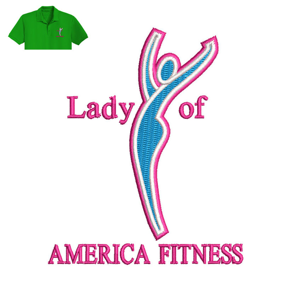 Lady Of America Fitness Embroidery logo for polo shirt..jpg