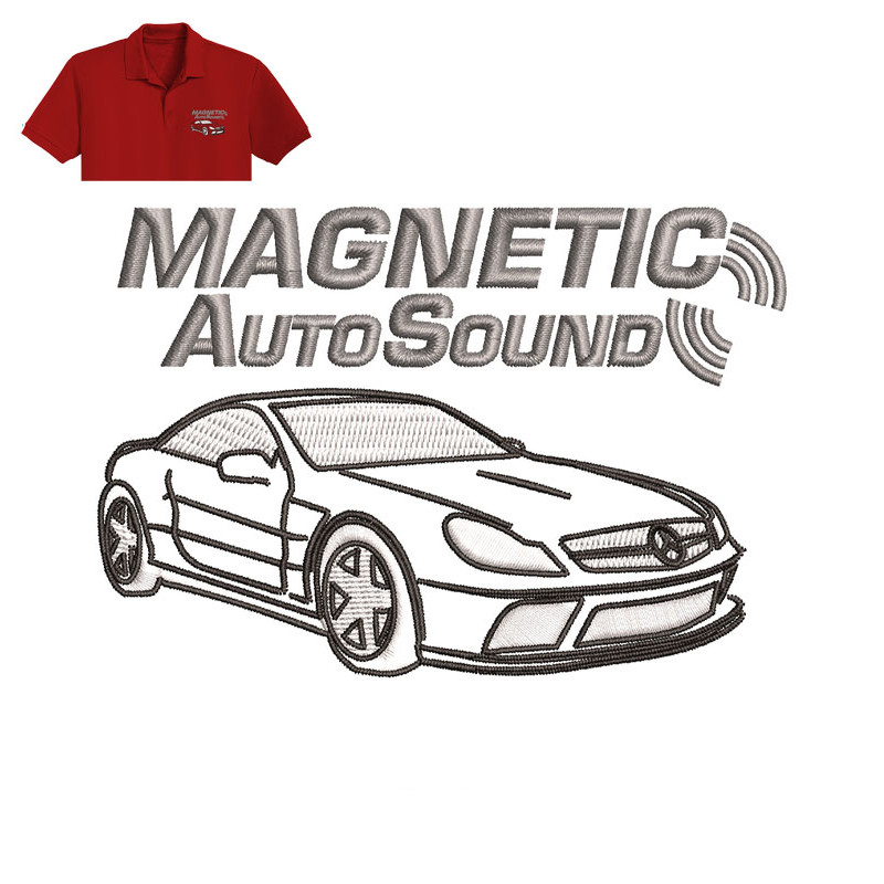 Magnetic Auto Sound Embroidery logo for Polo Shirt..jpg