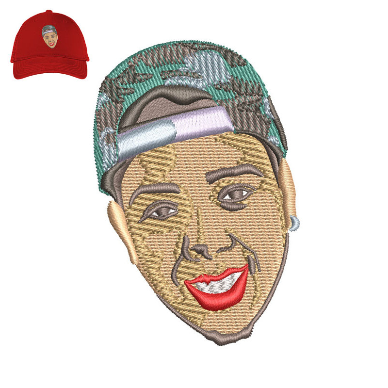 Man Head Embroidery logo for Cap..jpg