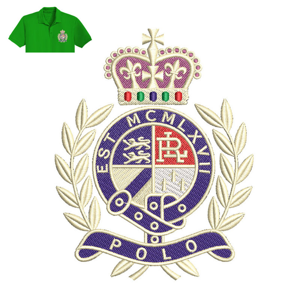 Mcmlxvii Crown Embroidery logo for Polo Shirt..jpg