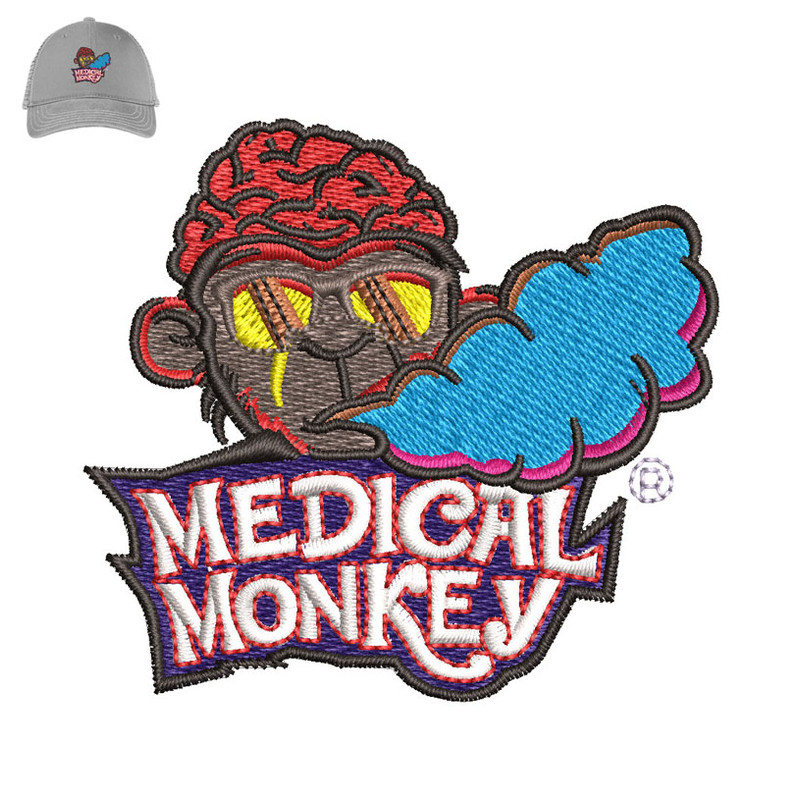 Medical Monkey Embroidery logo for Cap..jpg