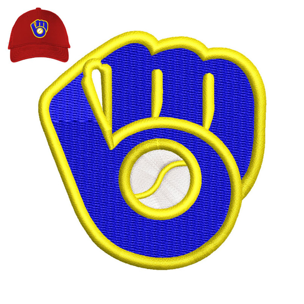 Milwaukee Brewers 3d puff Embroidery logo for Cap. 2.jpg