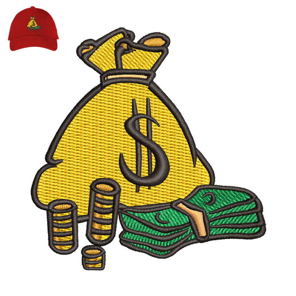 Money Bag Embroidery logo for Cap..jpg