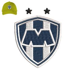 monterrey fc 3d puff embroidery logo for cap,logo embroidery, embroidery design, logo nike embroidery