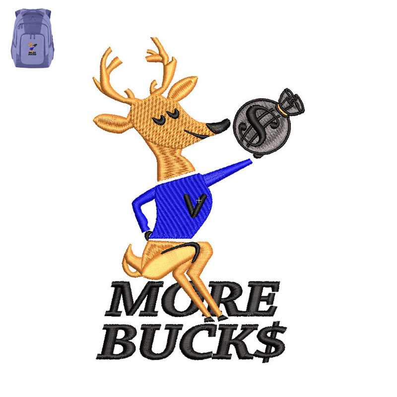 More Bucks Embroidery logo for Bag..jpg