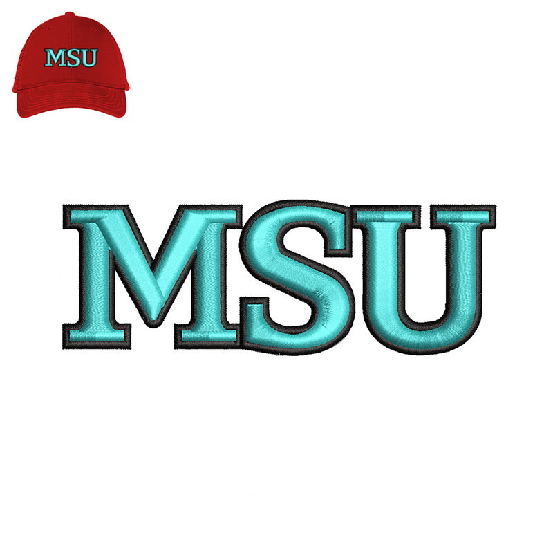 MSU Embroidery 3D Puff Logo For Cap..jpg