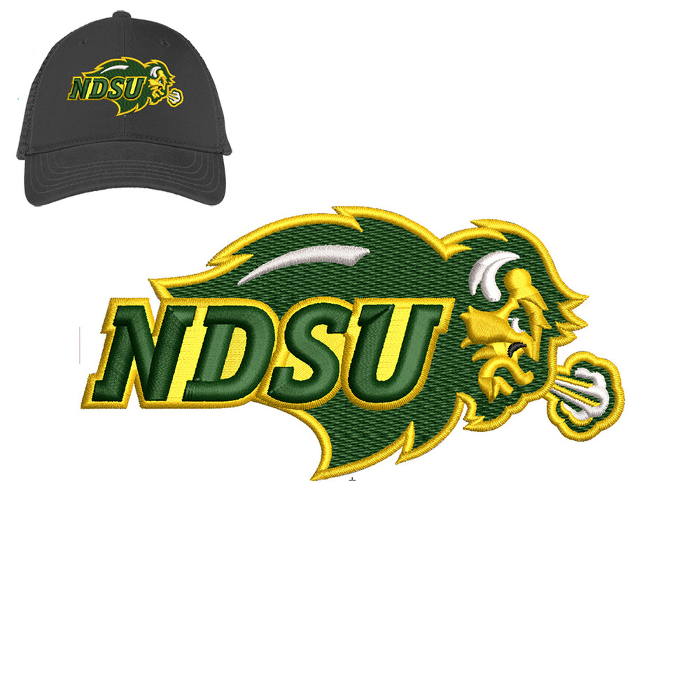 NDSU Bulls 3d Puff Embroidery logo for Cap ..jpg