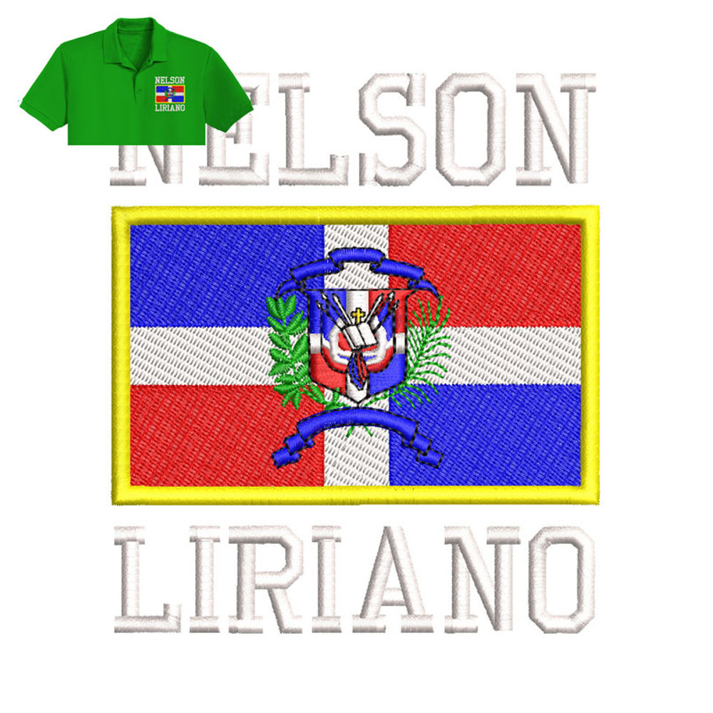 Nelson Liriano Flag Embroidery logo for Polo Shirt..jpg