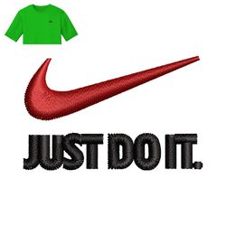 nike just do it embroidery logo for t-shirt,logo embroidery, embroidery design, logo nike embroidery