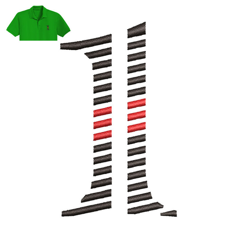 Number One Embroidery logo for Polo Shirt..jpg