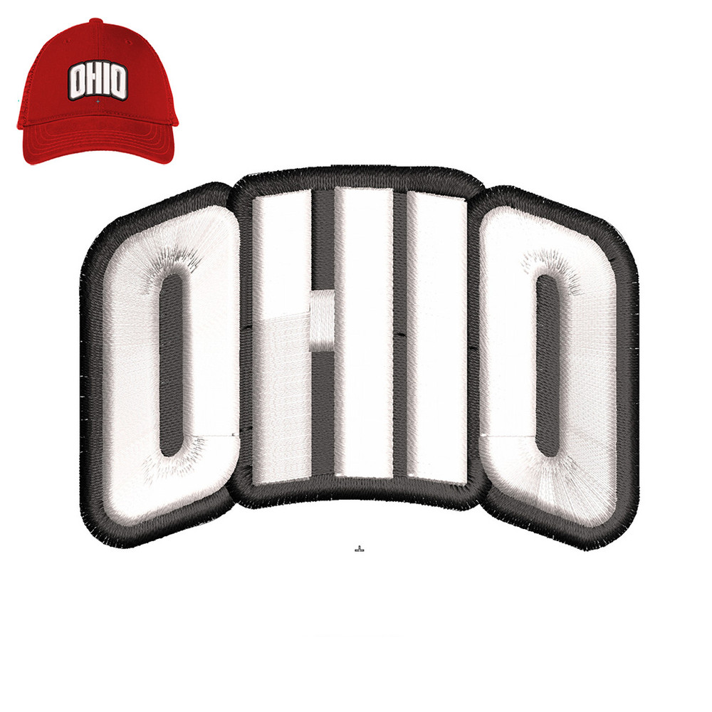 OHIO Embroidery 3D Puff Logo For Cap..jpg