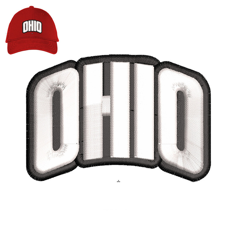 OHIO Embroidery 3D Puff Logo For Cap..jpg