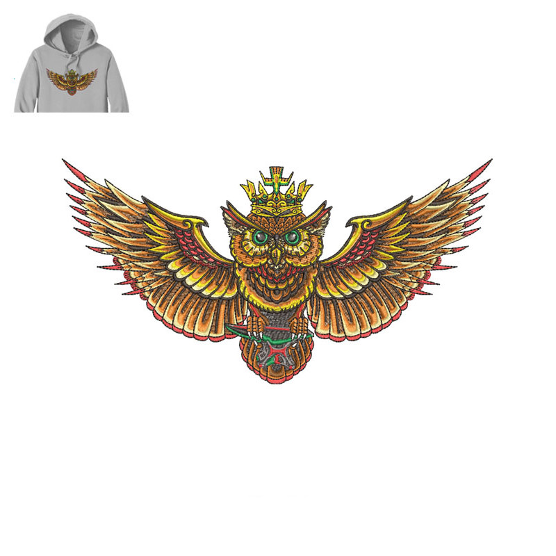 Owl Bird Embroidery logo for Hoodie..jpg