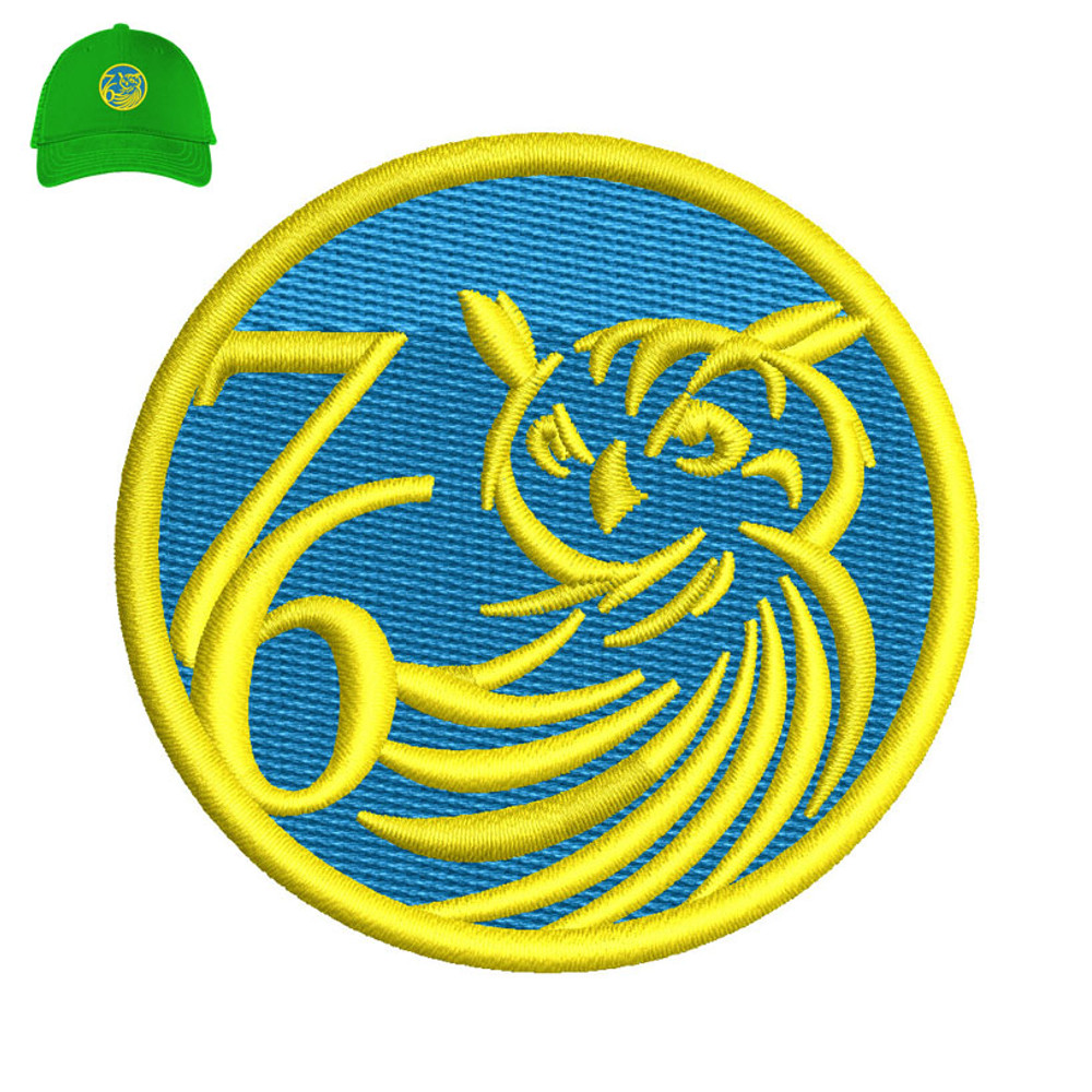 Owl patch Embroidery logo for Cap..jpg