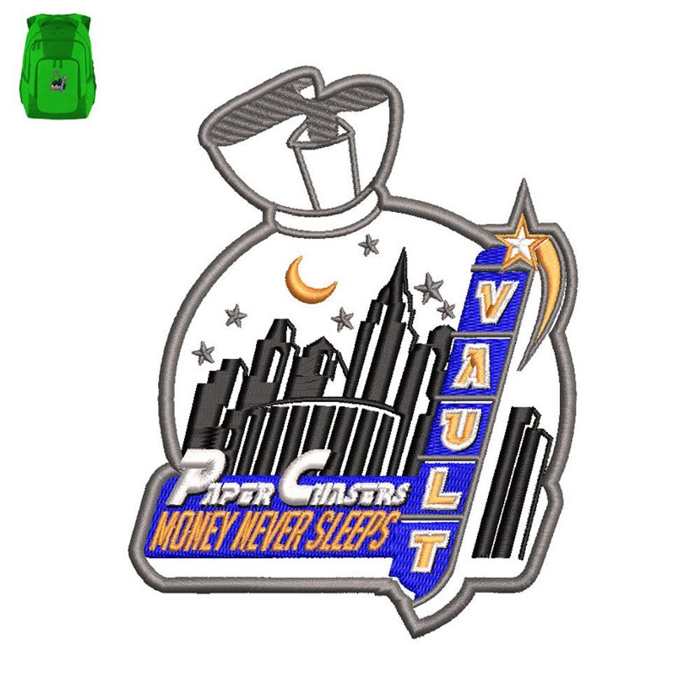 Parer Chasers Vault Embroidery logo for Bag..jpg