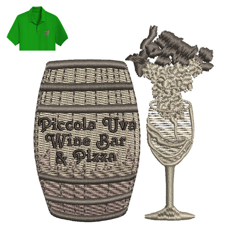Piccola Uva Wine Embroidery logo for Polo Shirt..jpg