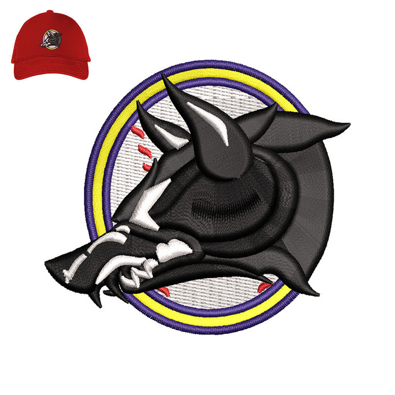 Pig head 3d puff Embroidery logo for Cap..jpg