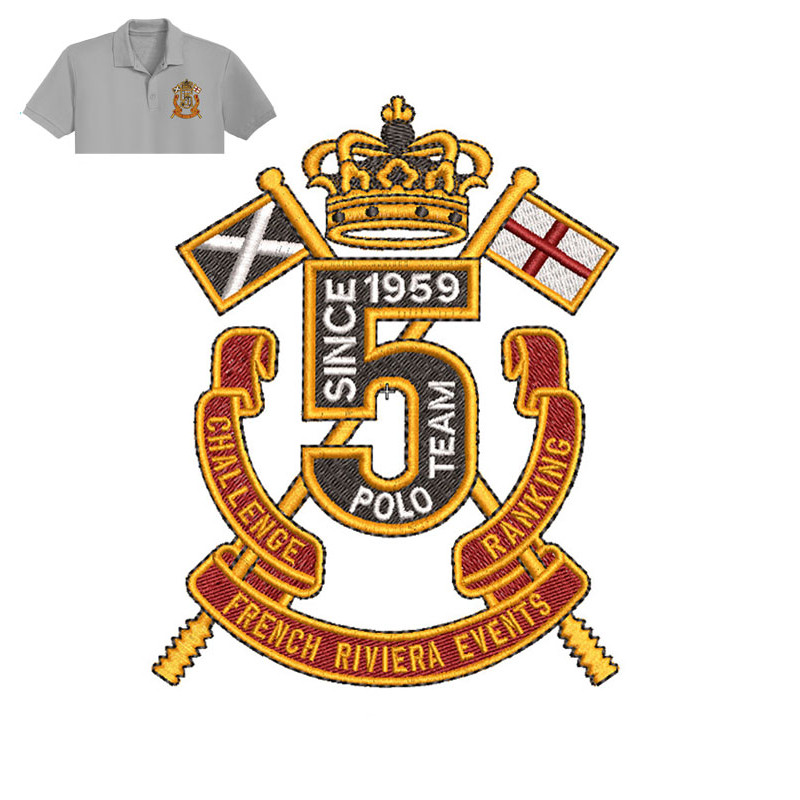 Polo team Flag Embroidery logo for Polo Shirt..jpg