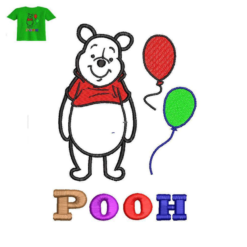 Pooh Bear Embroidery logo for Baby T Shirt..jpg