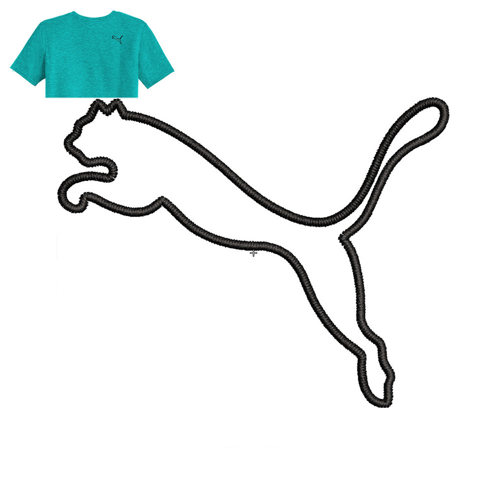 Puma 0utline Embroidery Logo For T-Shirt..jpg