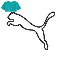 puma 0utline embroidery logo for t-shirt,logo embroidery, embroidery design, logo nike embroidery