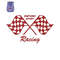Racing Flag Embroidery logo for Bag..jpg