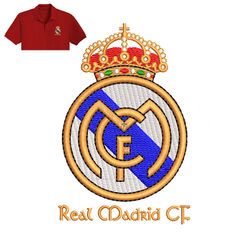 real madrid cf embroidery logo for polo shirt,logo embroidery, embroidery design, logo nike embroidery