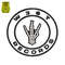 Records Skull hand Embroidery logo for Bag..jpg