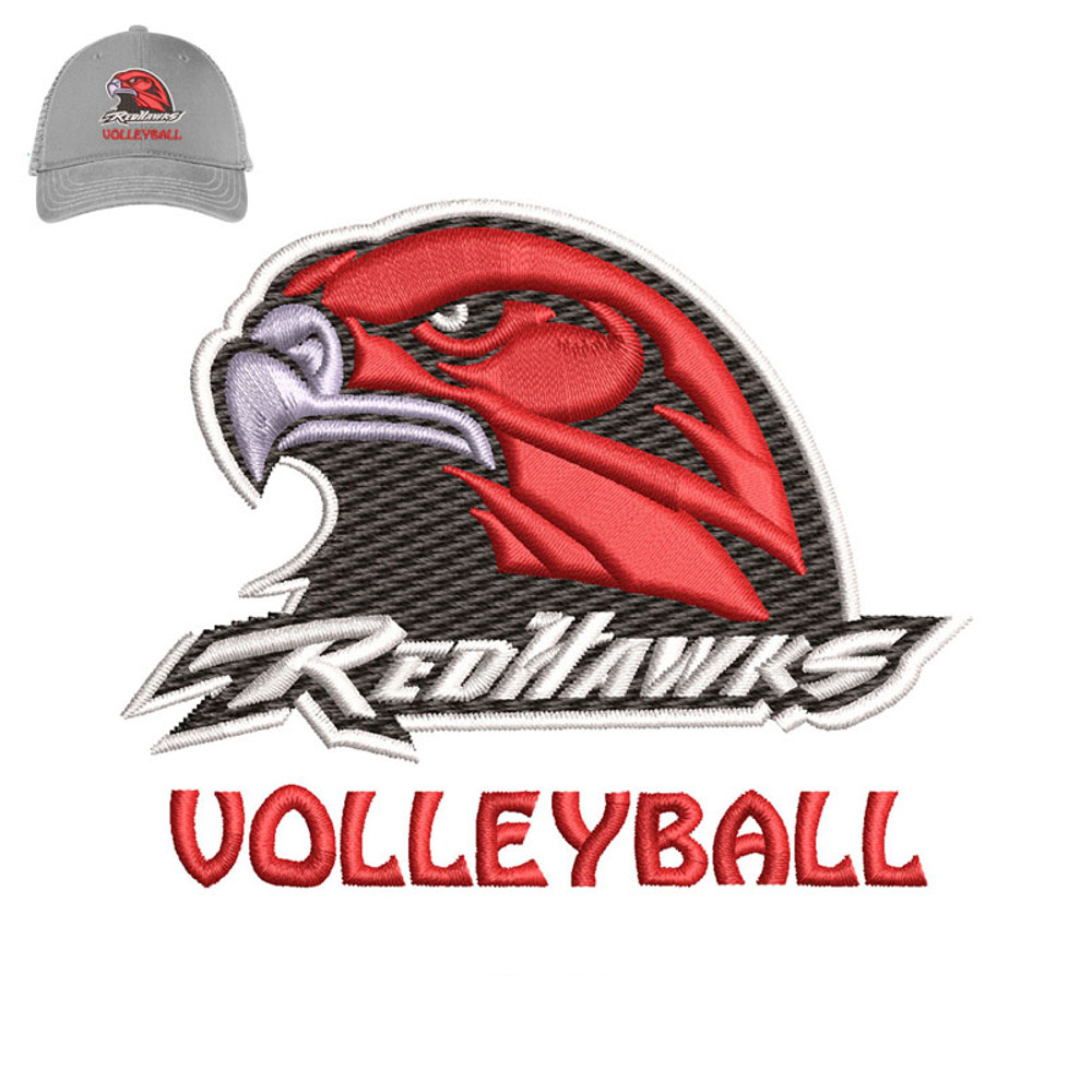 Redhawks Volleyball Embroidery logo for Cap..jpg