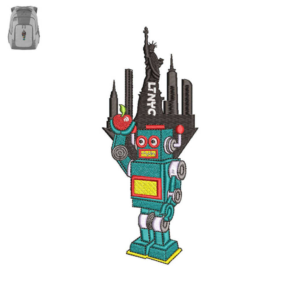 Robot Embroidery logo for Bag..jpg