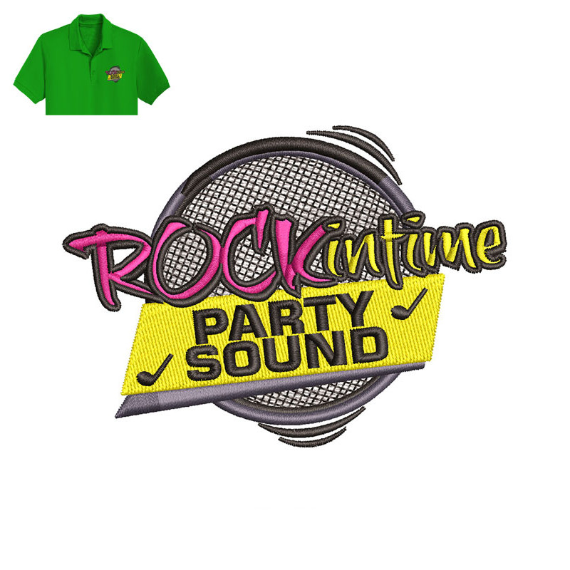 Rockintime Party Sound Embroidery logo for Polo Shirt..jpg