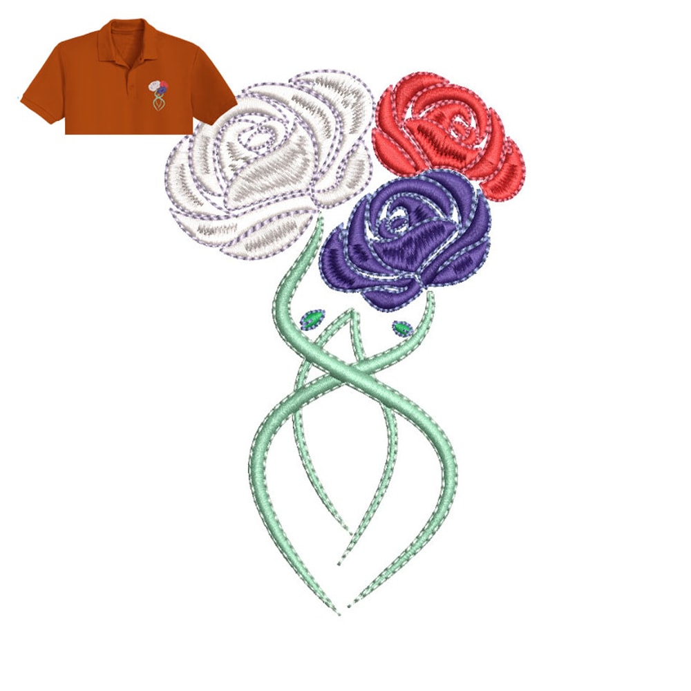 Rose Flower Embroidery logo for Polo Shirt..jpg