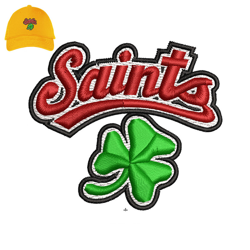 Saints Embroidery 3D puff Logo For Cap..jpg