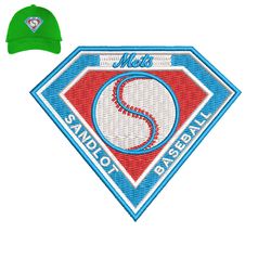sandlot baseball mets embroidery logo for cap,logo embroidery, embroidery design, logo nike embroidery